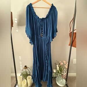 Free People Deep Blue Maxi Dress